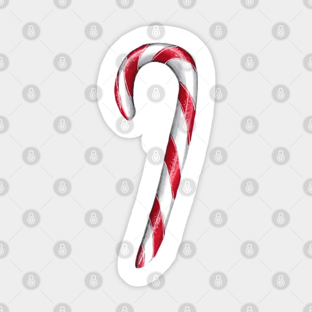 Christmas Candy Cane Sticker by Svetlana Pelin